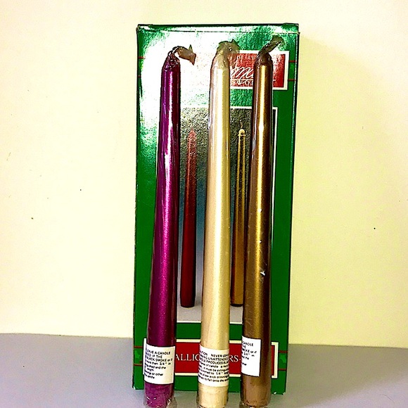 Metallic Taper Candles Christmas Around the World 10” - Picture 2 of 6